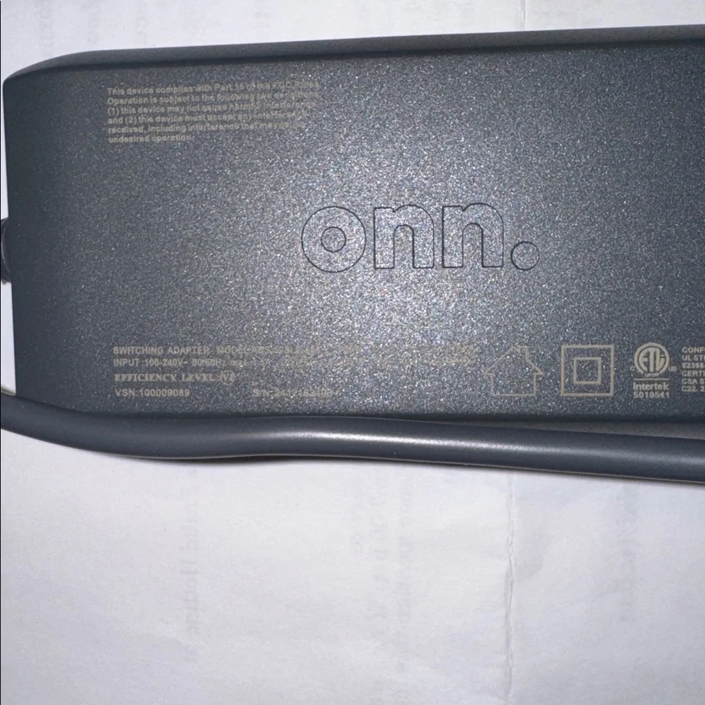Onn. 90W ADS90SLA-19A-2 Dark Gray Laptop Switching Charger Adapter